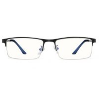 Kovové polorámečkové brýle proti modrému světlu - Černé