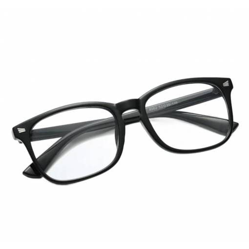 Foto - Hranaté brýle proti modrému světlu - Matné černé